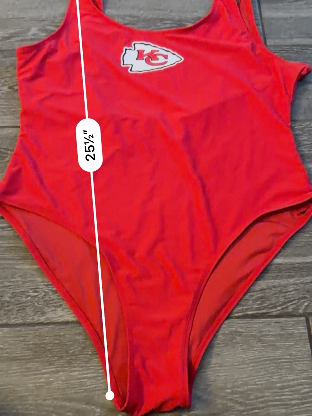 Women’s Plus Size 2X Kansas City Chiefs one-piece swimsuit. - Picture 7 of 8